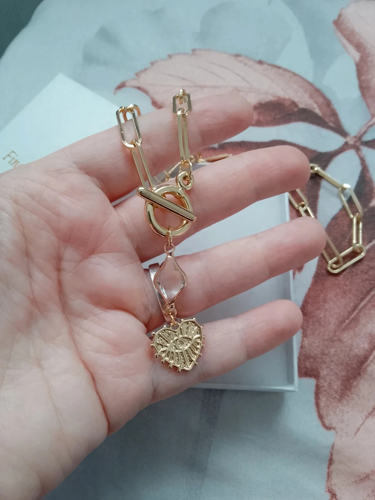 Collar de acero y cristal de cuarzo – photo 3
